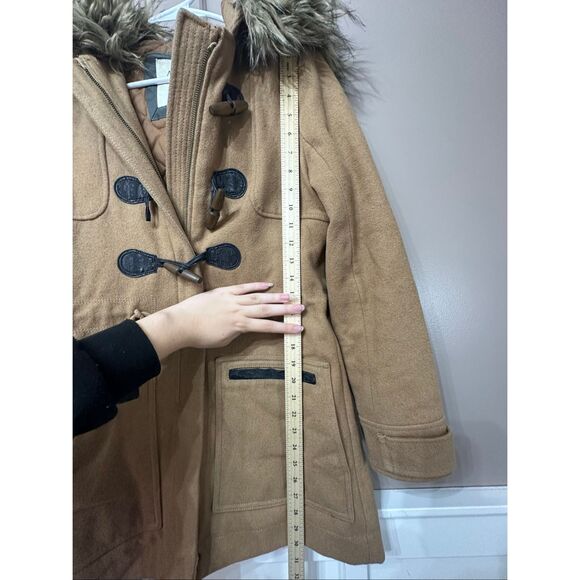 Abercrombie & Fitch Faux Fur Hooded Parka Jacket Coat Women's Small - Picture 9 of 14